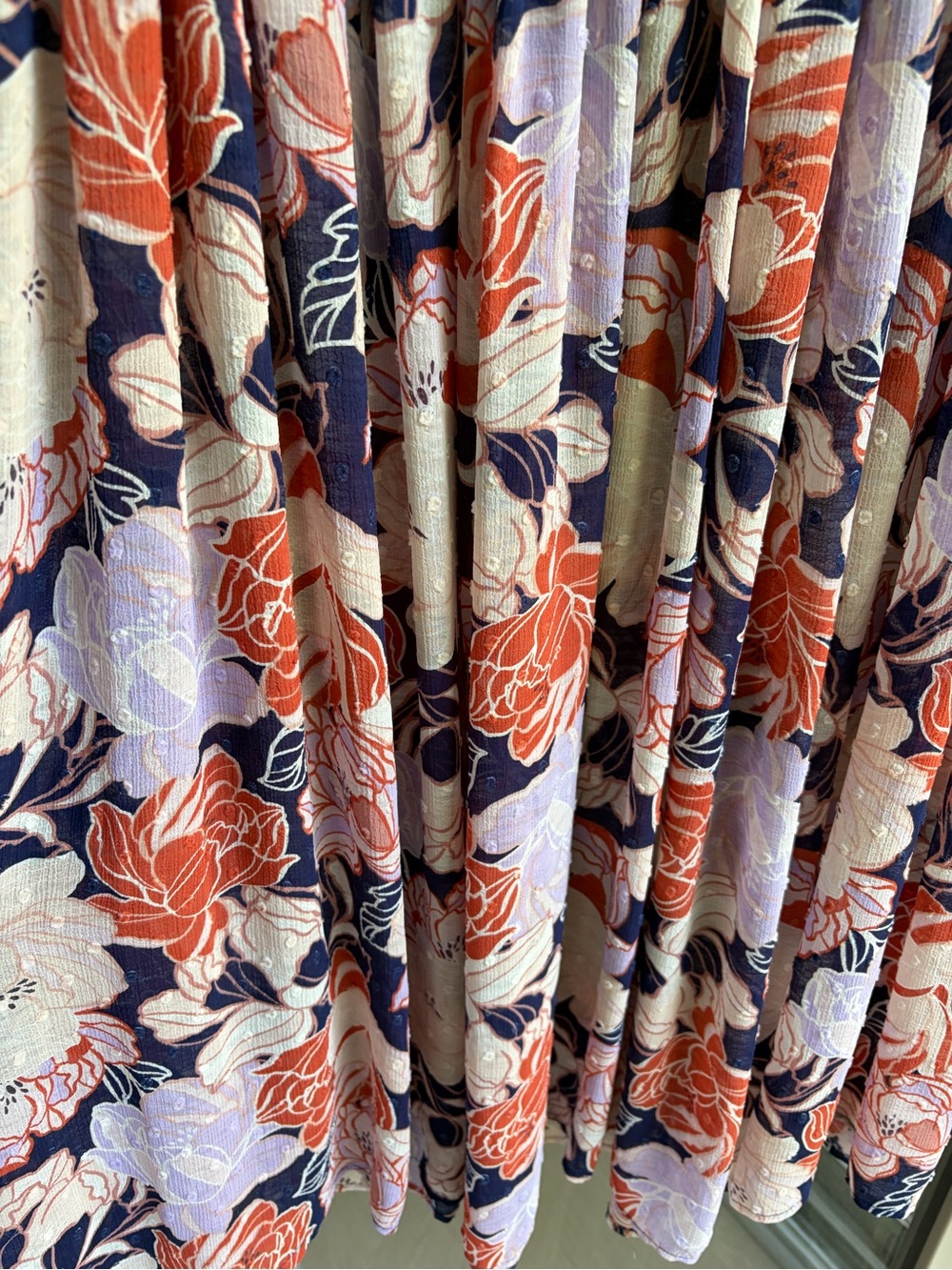 Torrid Floral Navy & Coral Tiered Dress - Picture 5 of 5